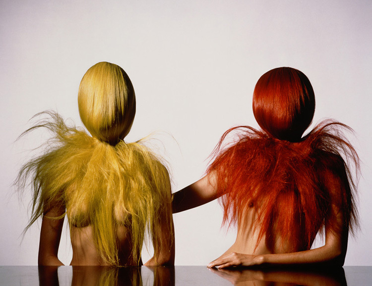 TWO HAIRY YOUNG WOMEN. NEW YORK, 1995